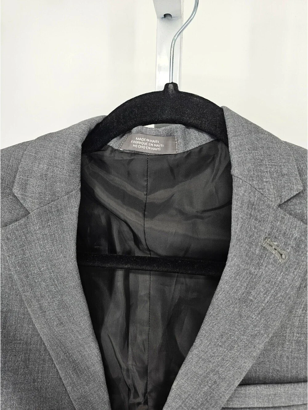 Van Heusen Flex Mens Sz M 2 Button Suit Jacket Blazer Gray Classic